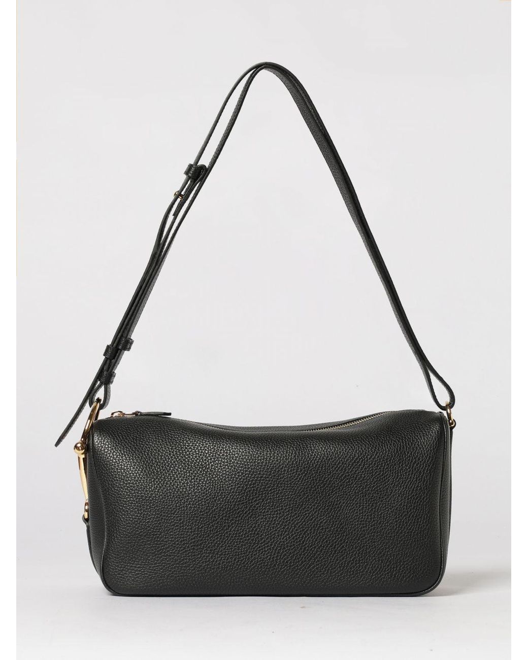 Gucci Black Half Horsebit Medium Shoulder Bag