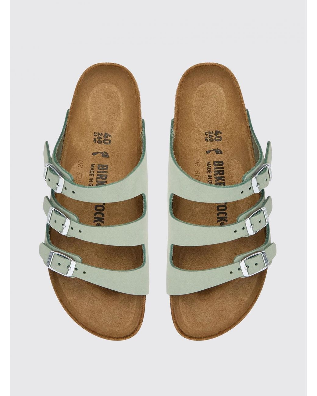Birkenstock Green Florida Fresh Leather Sandal