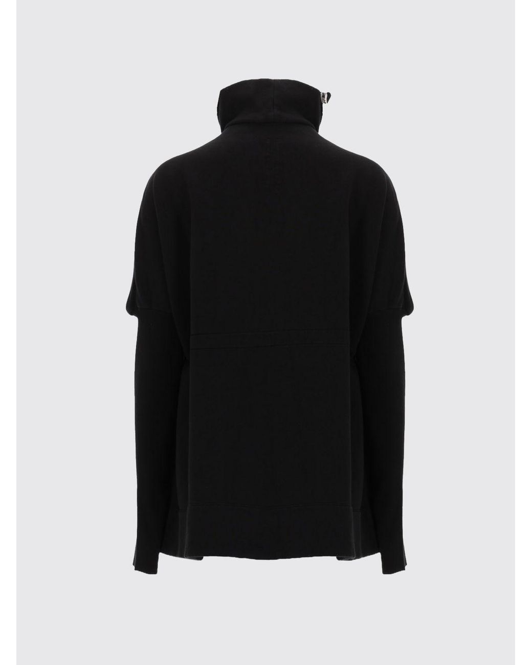 Rick Owens Black Cotton Sweatshirt