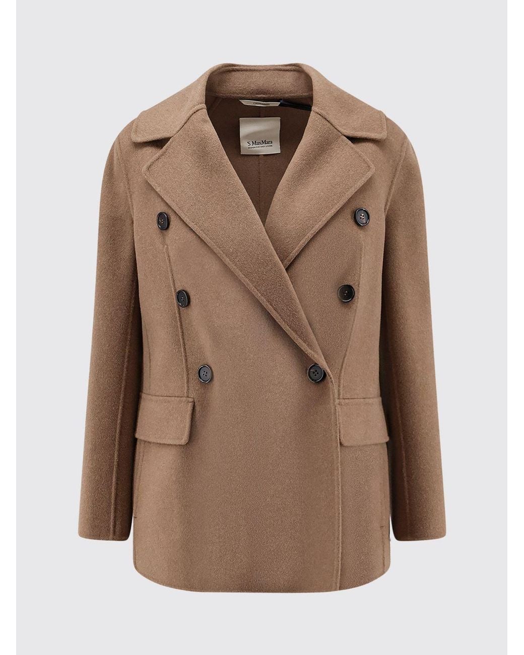 Max Mara Brown Rita Double-Breasted Short Coat