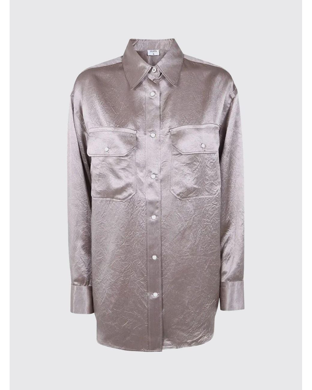 Filippa K Gray Satin Shirt