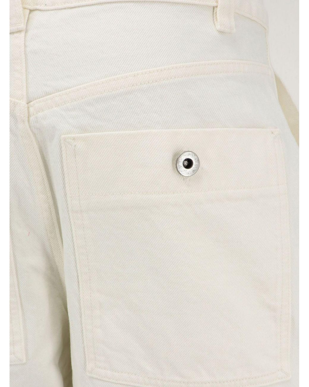 Soeur White Mid-Rise Straight-Leg Pure Cotton Trousers