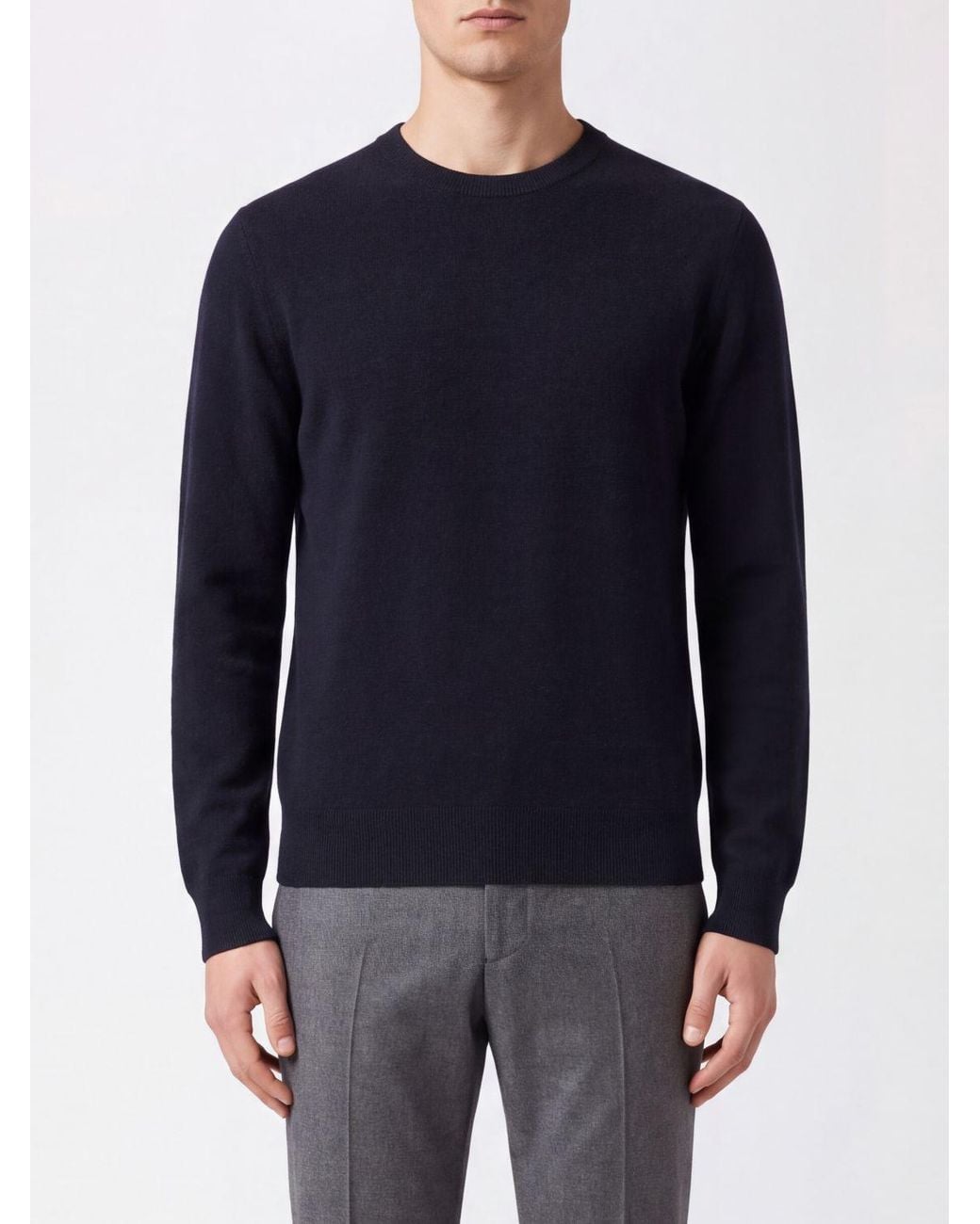 Brioni Blue Crewneck Jumper for men