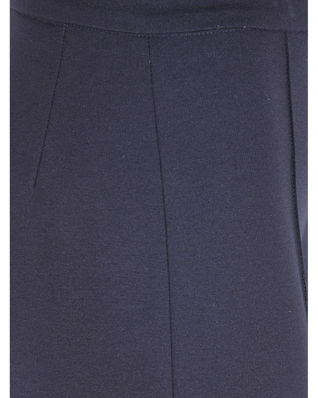 Semicouture Blue High-Waisted Wide-Leg Trousers