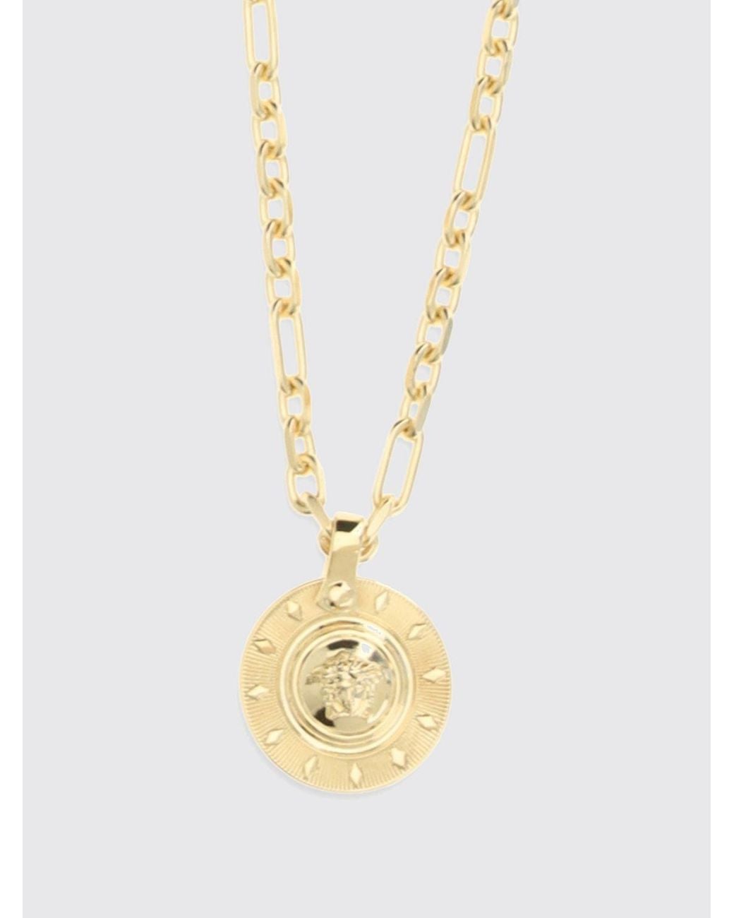 Versace White Adjustable Medusa-Tone Necklace