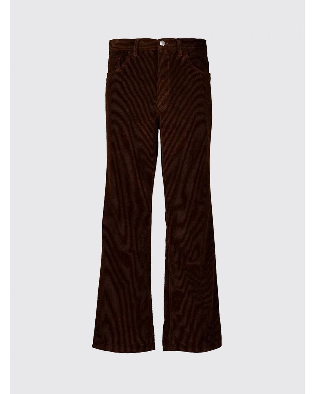 Marni Brown Mid-Rise Flared Cashmere Corduroy Velvet Trousers for men