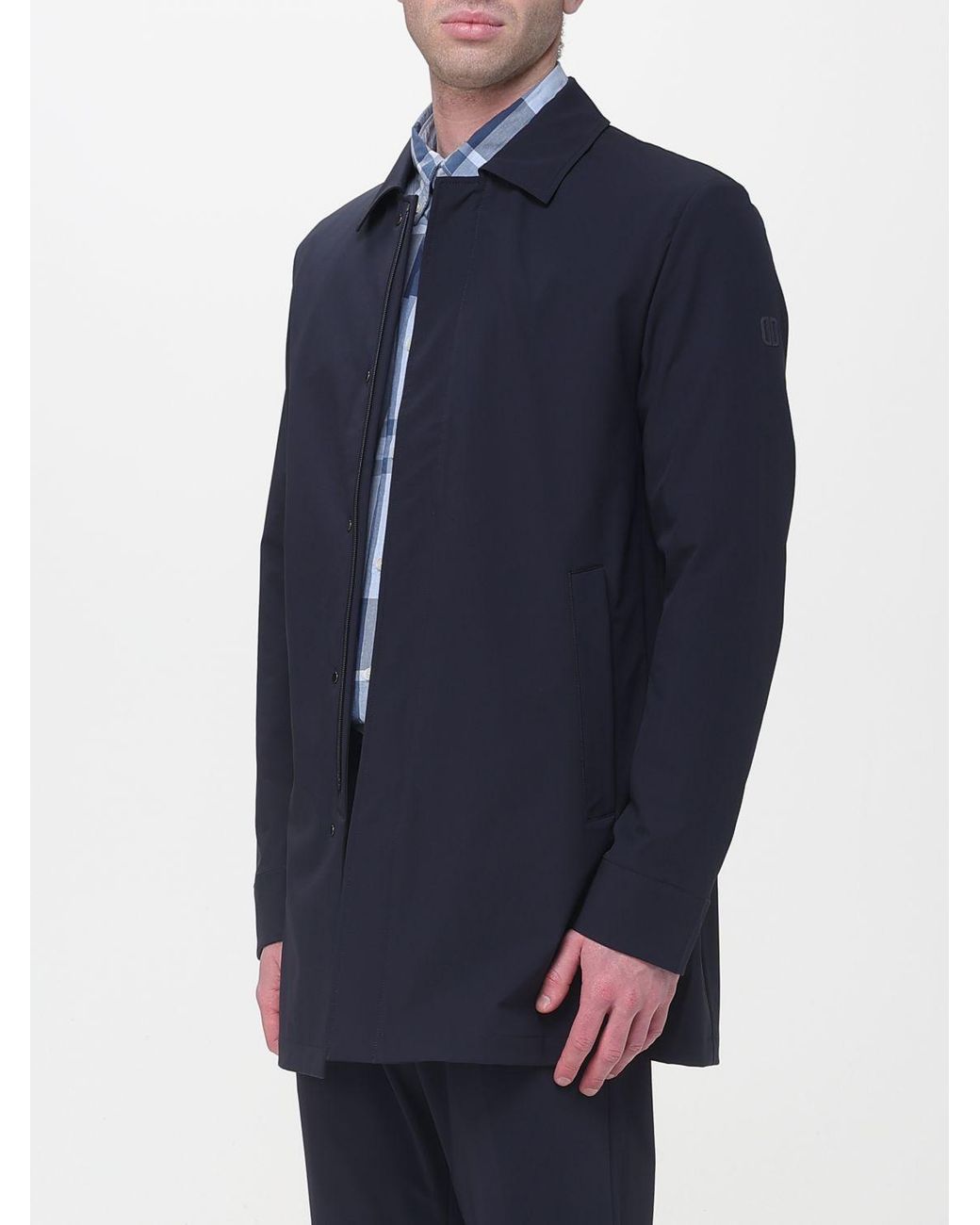 DUNO Blue Technical Fabric Waterproof Jacket for men