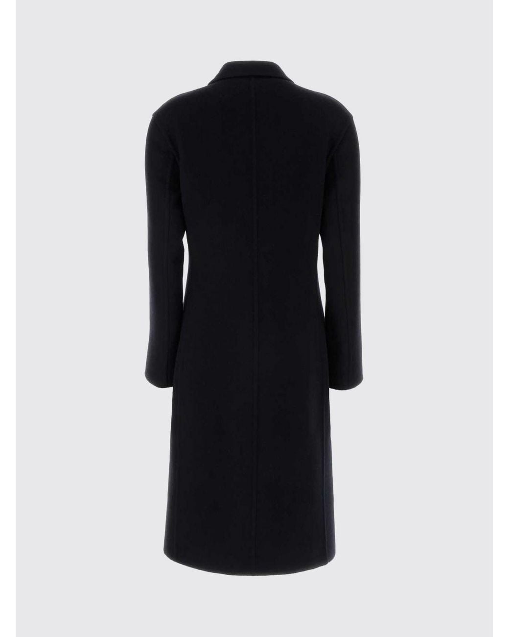 Jil Sander Blue Single-Breasted Long Coat