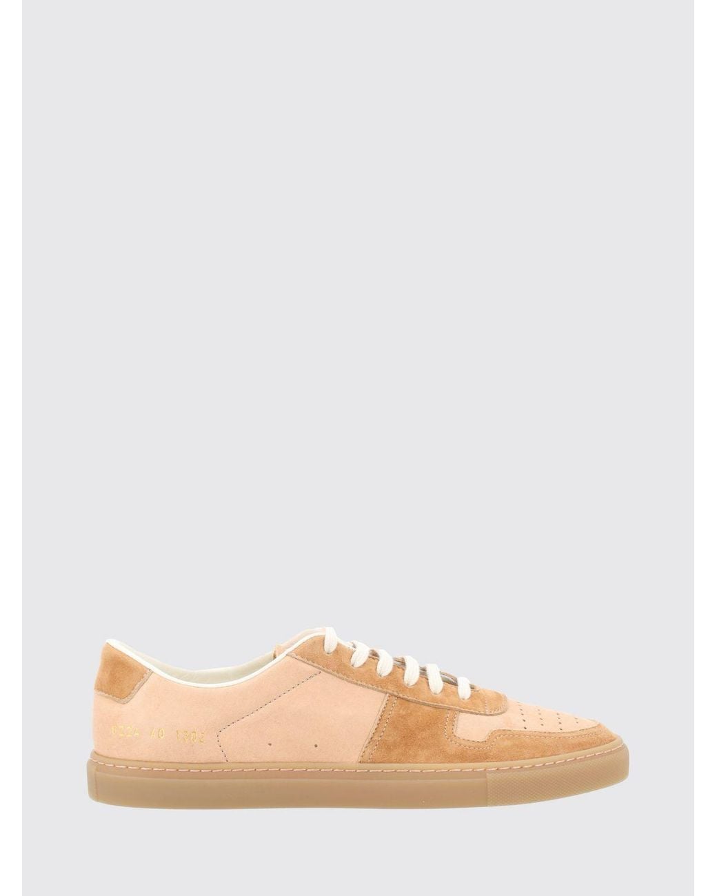 Common Projects Pink Two-Tone Nappa And Suede Low-Top Sneakers