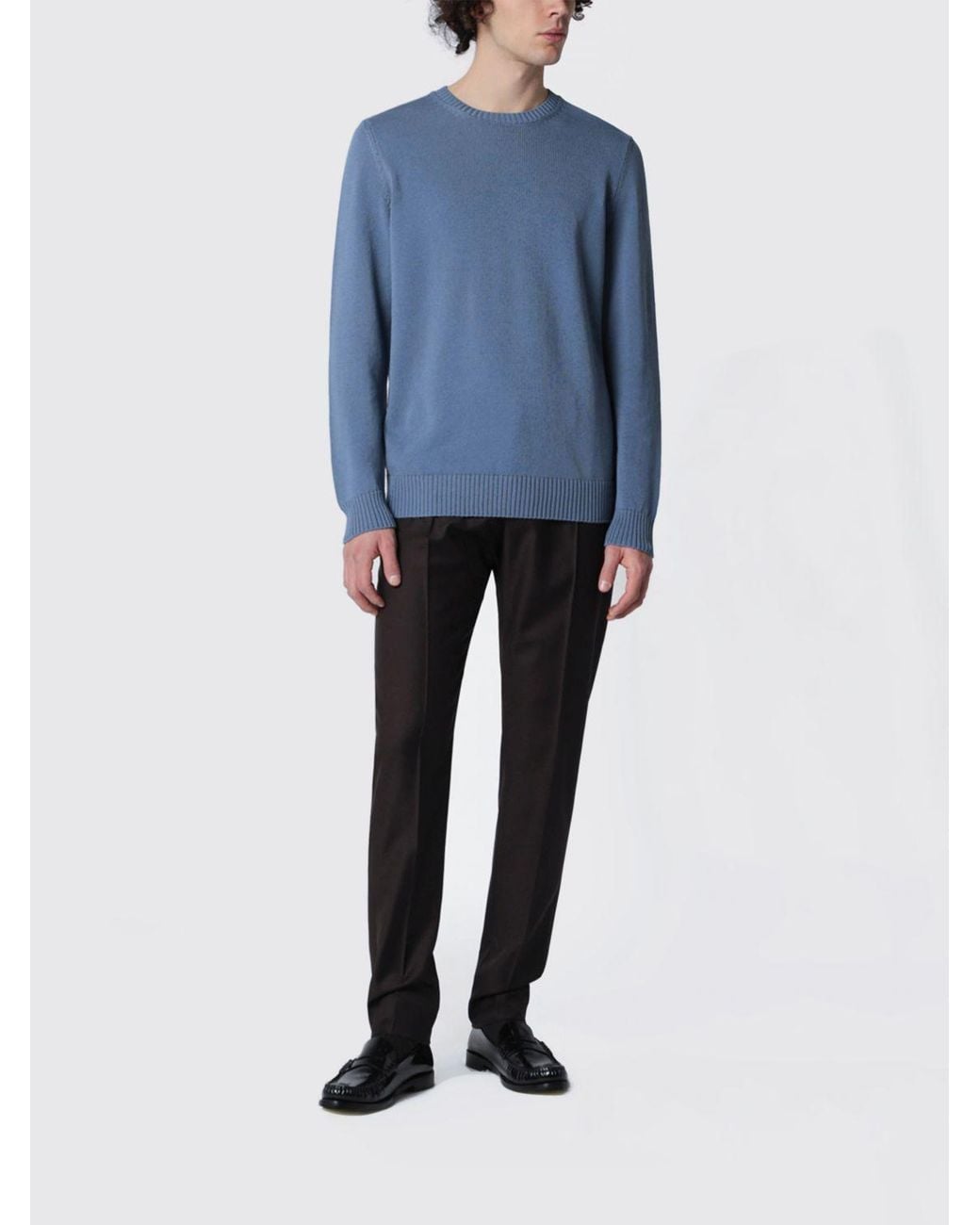 Maglia A Girocollo Basic di Drumohr in Blue da Uomo
