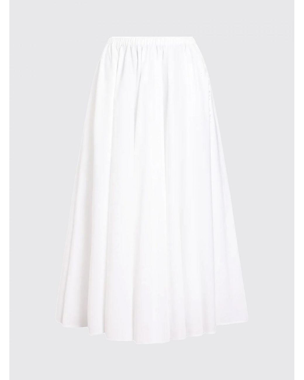 Patou White Cotton Skirt