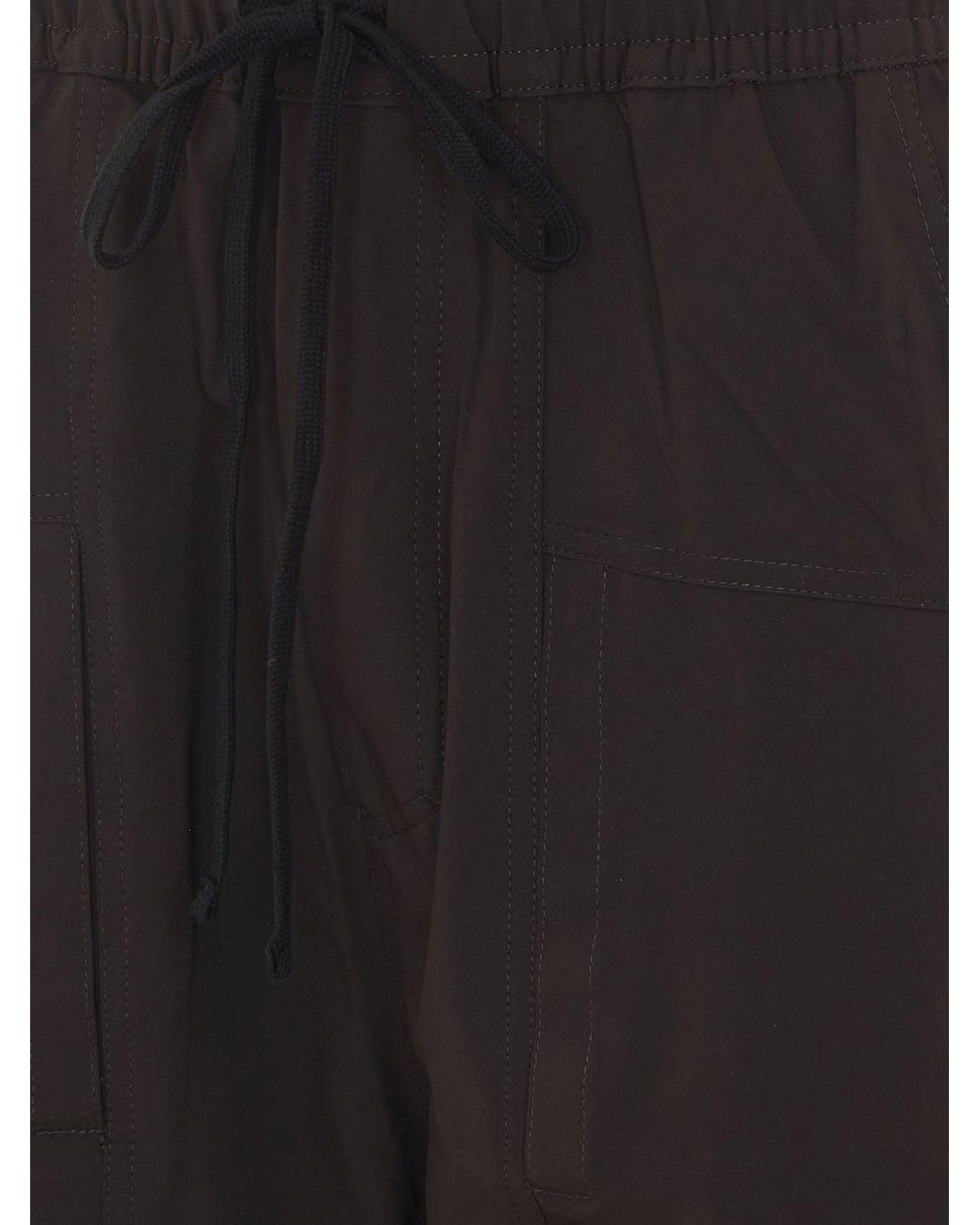 Thom Krom Black Stretch Technical Fabric Jogging Trousers With Drawstring for men