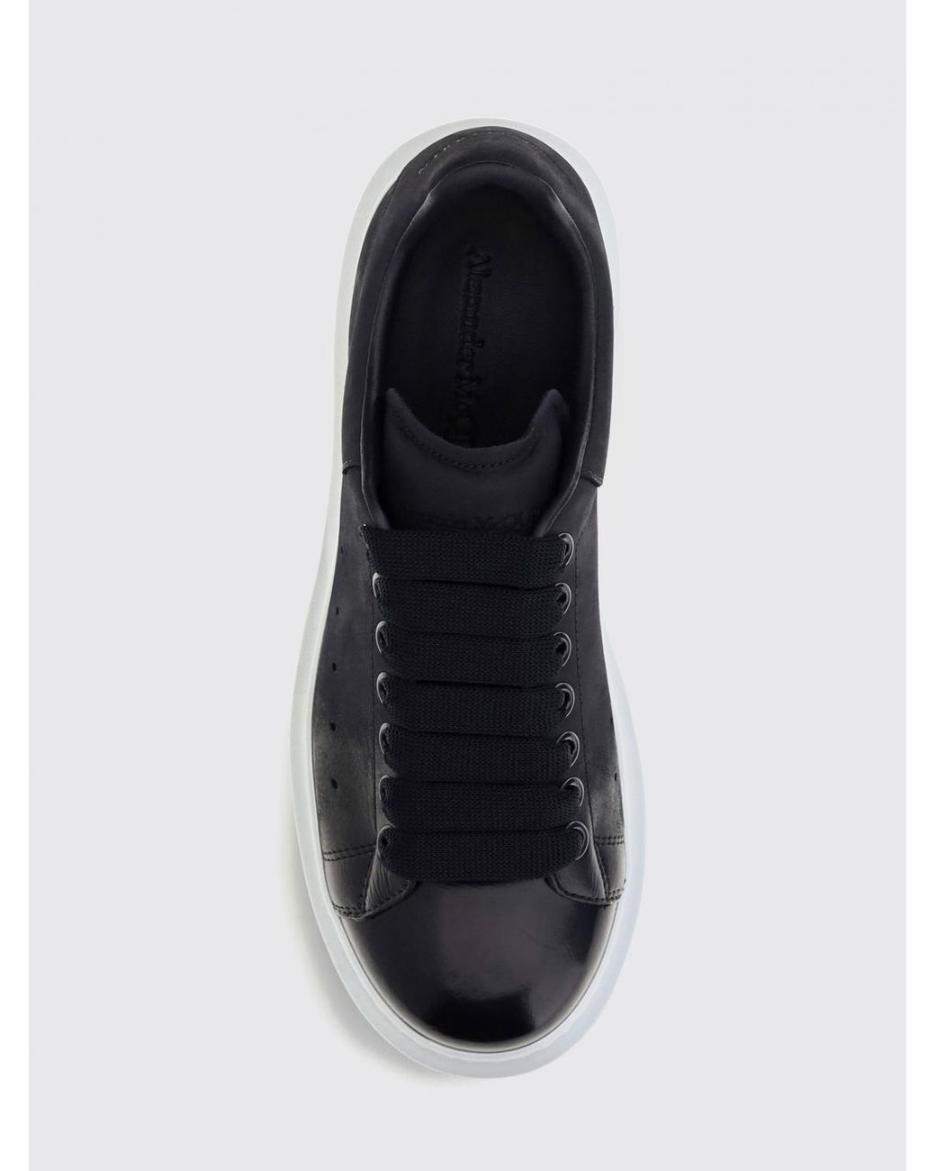McQueen White Oversize Low-Top Calfskin Trainers With Chunky Sole for men