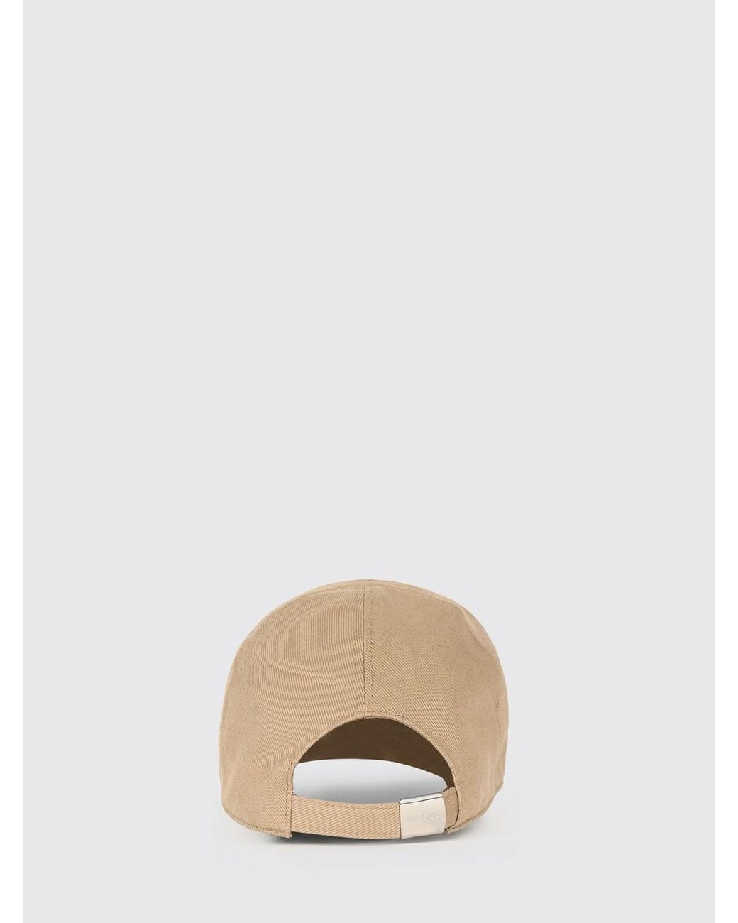 Gucci Natural Cotton Twill Baseball Cap With Rhinestone Logo And Rigid Visor