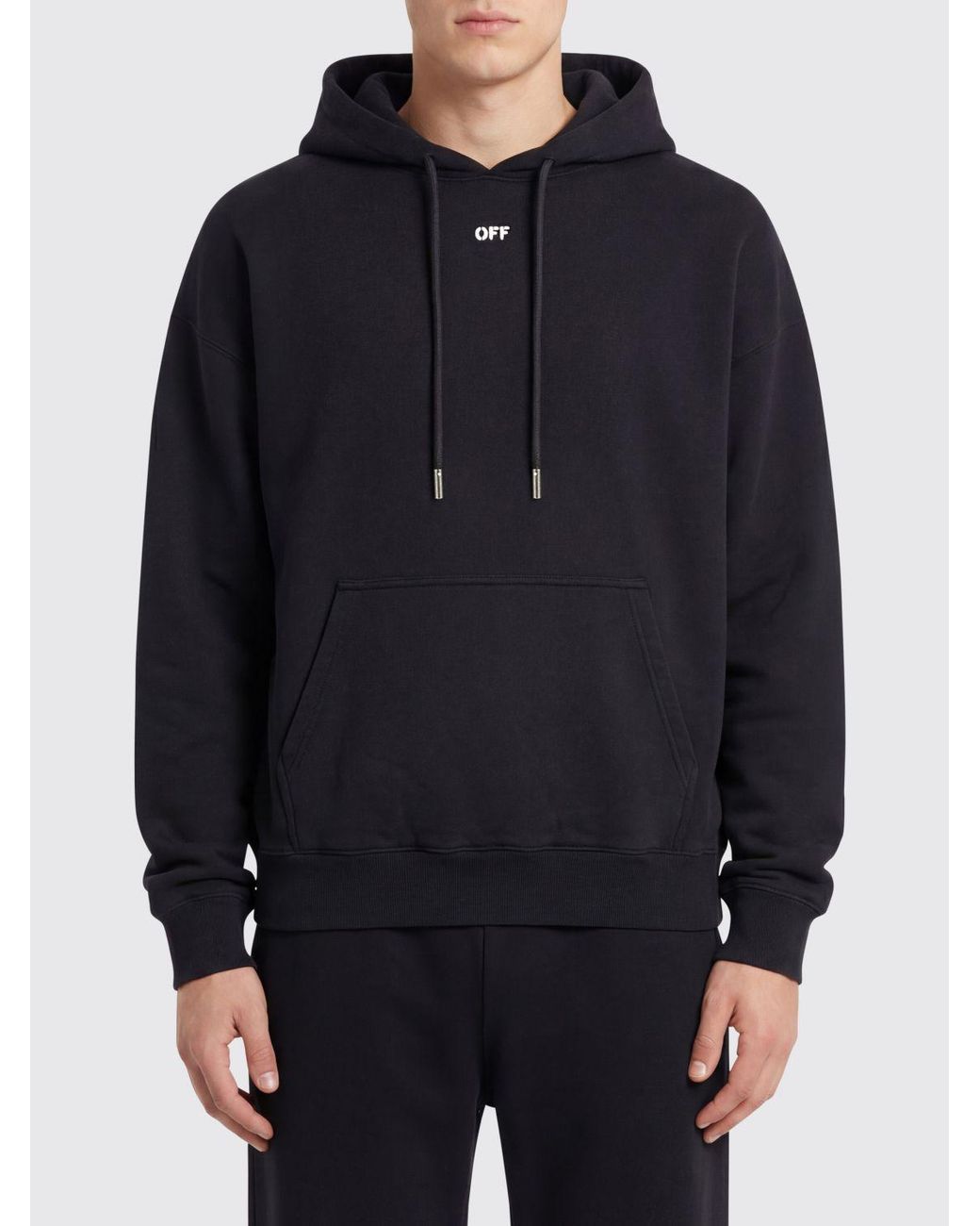 Off-White c/o Virgil Abloh Blue Arrow Cotton Hoodie for men