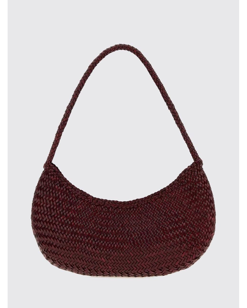 Dragon Diffusion Purple Nova Luna Woven Buffalo Leather Shoulder Bag