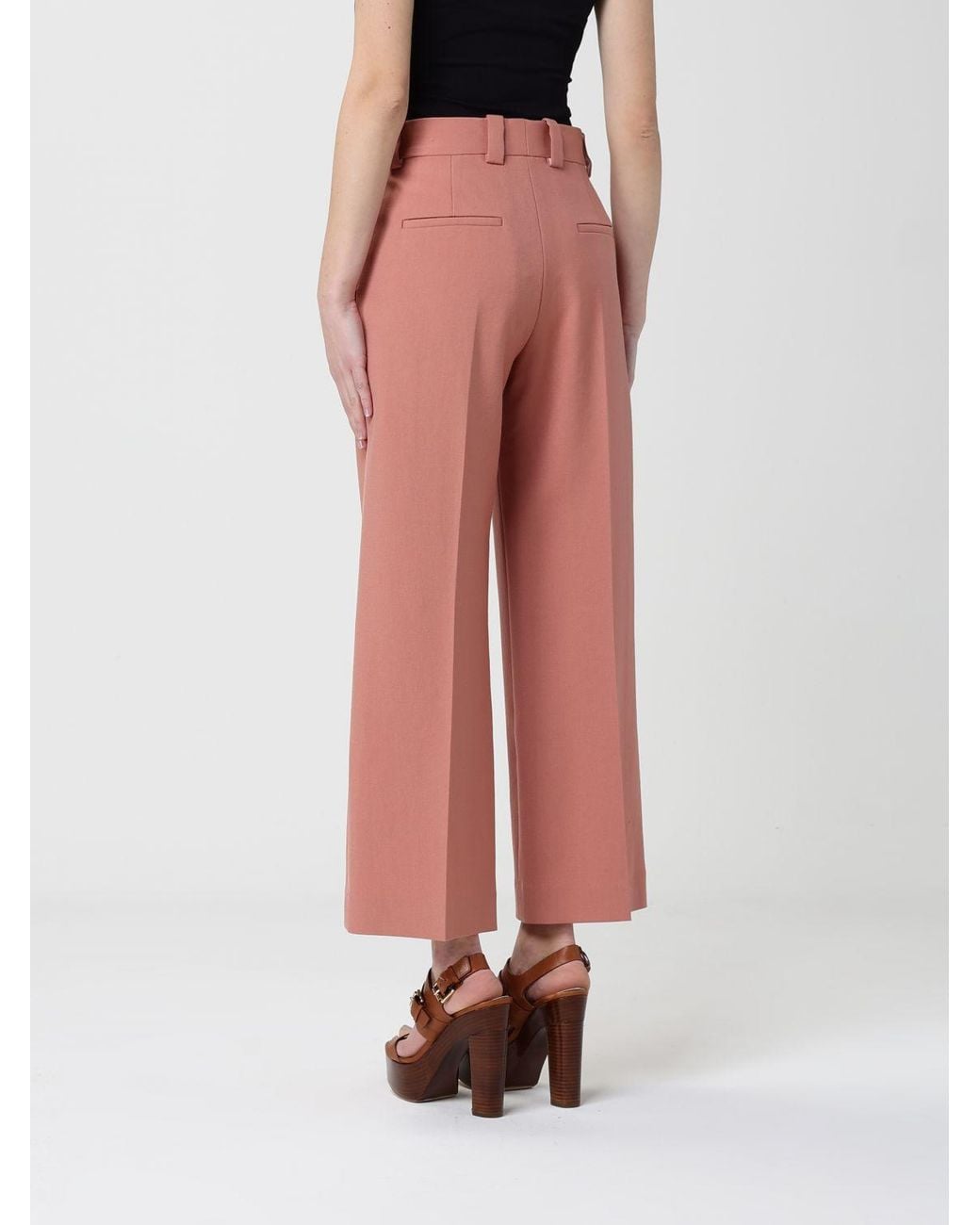 Chloé Pink ChloÉ Cotton Cropped Trousers