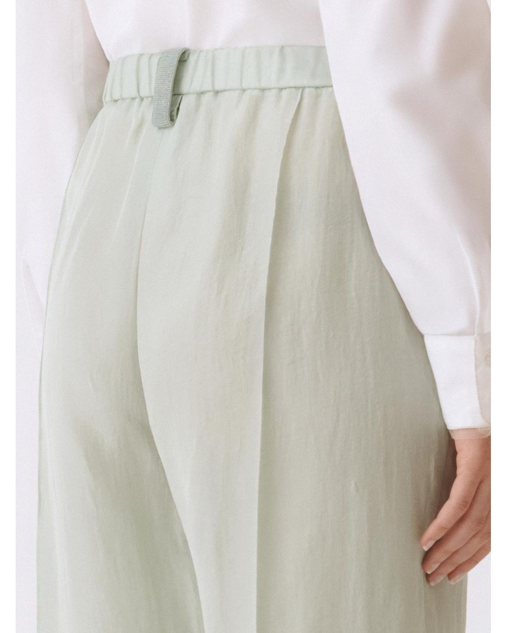 Fabiana Filippi Green Wide Leg Trousers