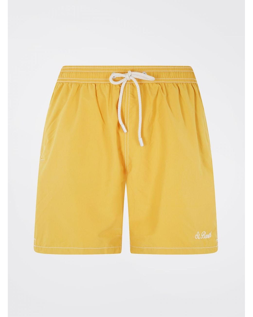 Mc2 Saint Barth Yellow Checked Swimsuit for men