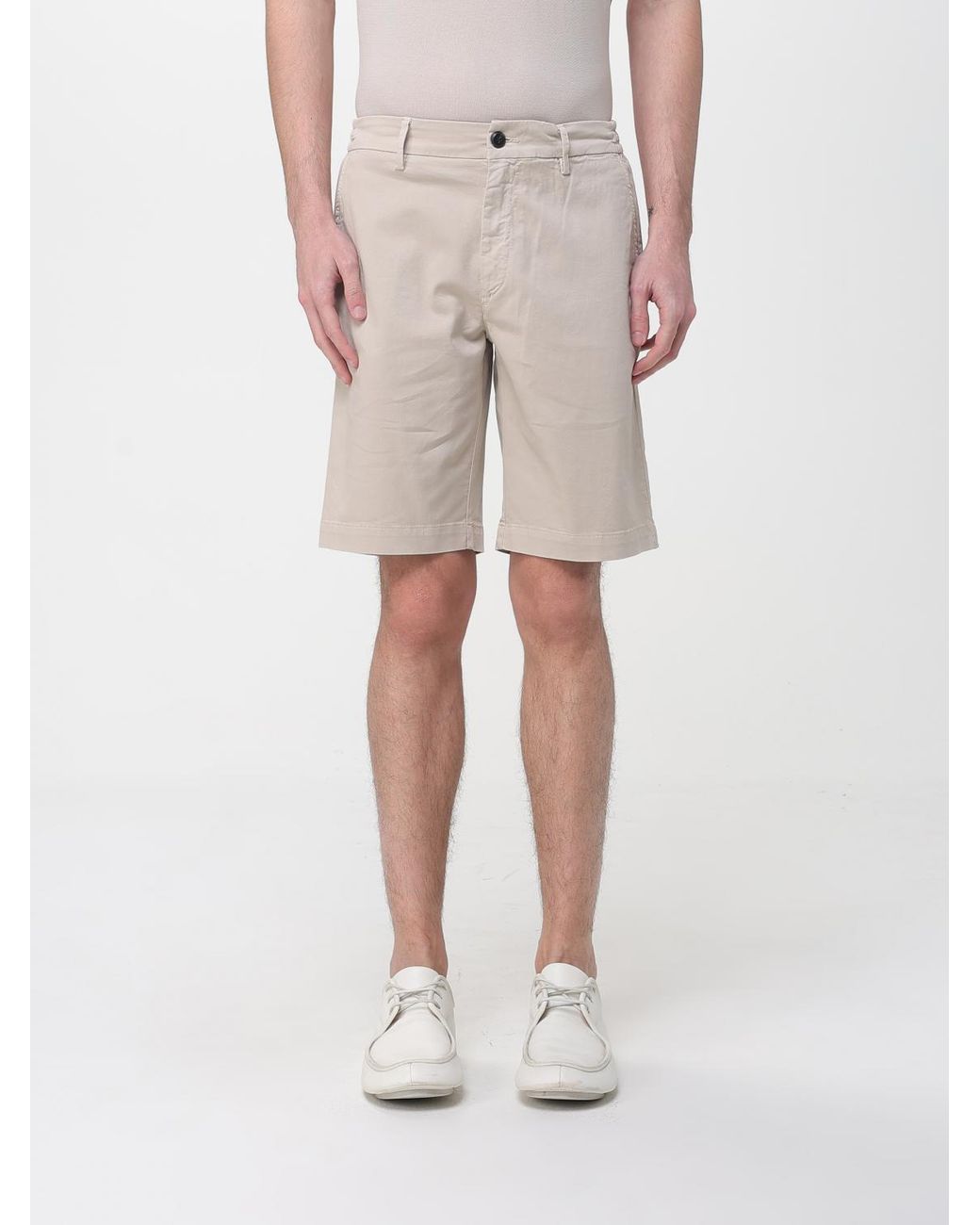 Eleventy Natural Stretch Cotton Shorts for men