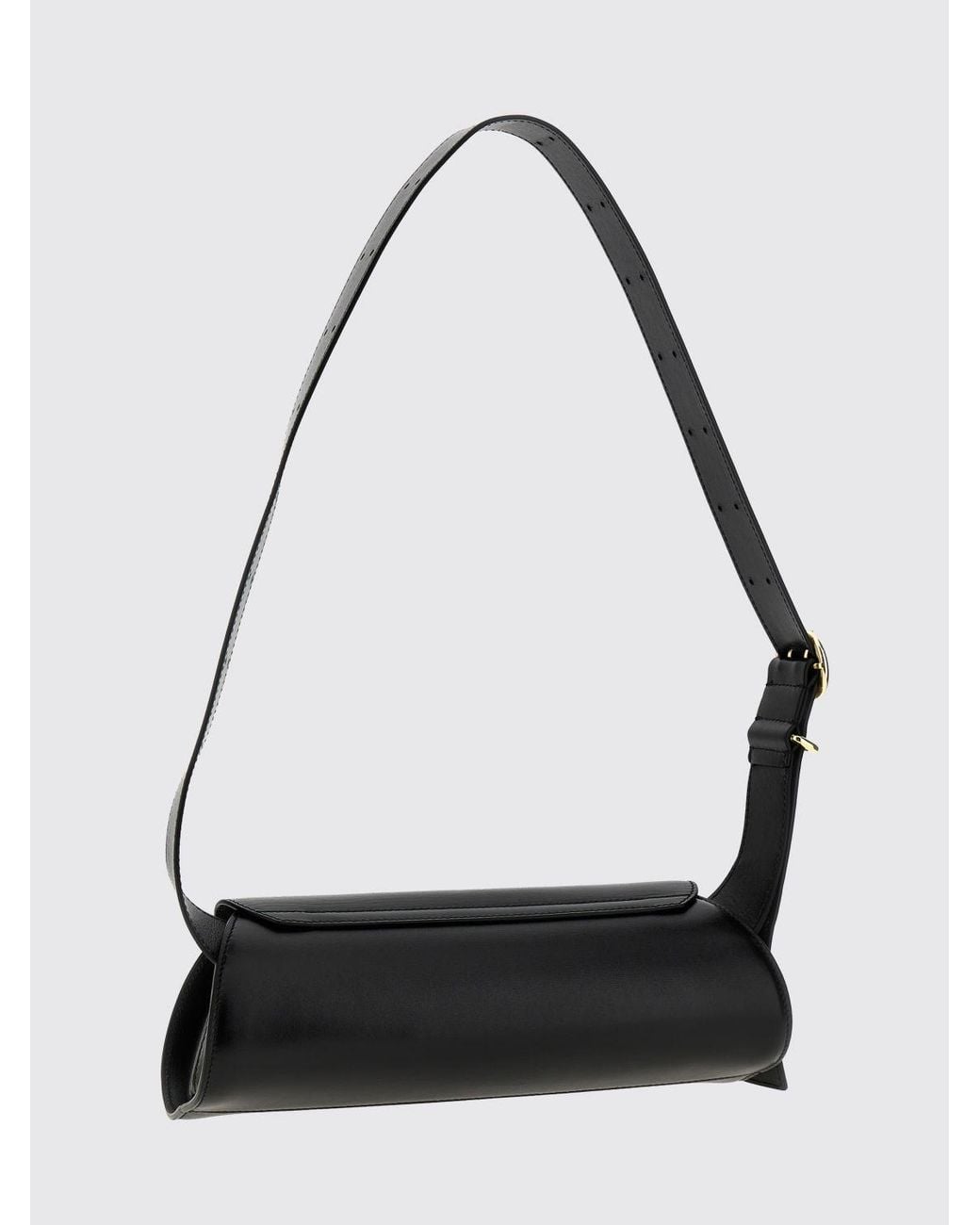 Jil Sander Black Small Cannolo Smooth Calfskin Leather Shoulder Bag