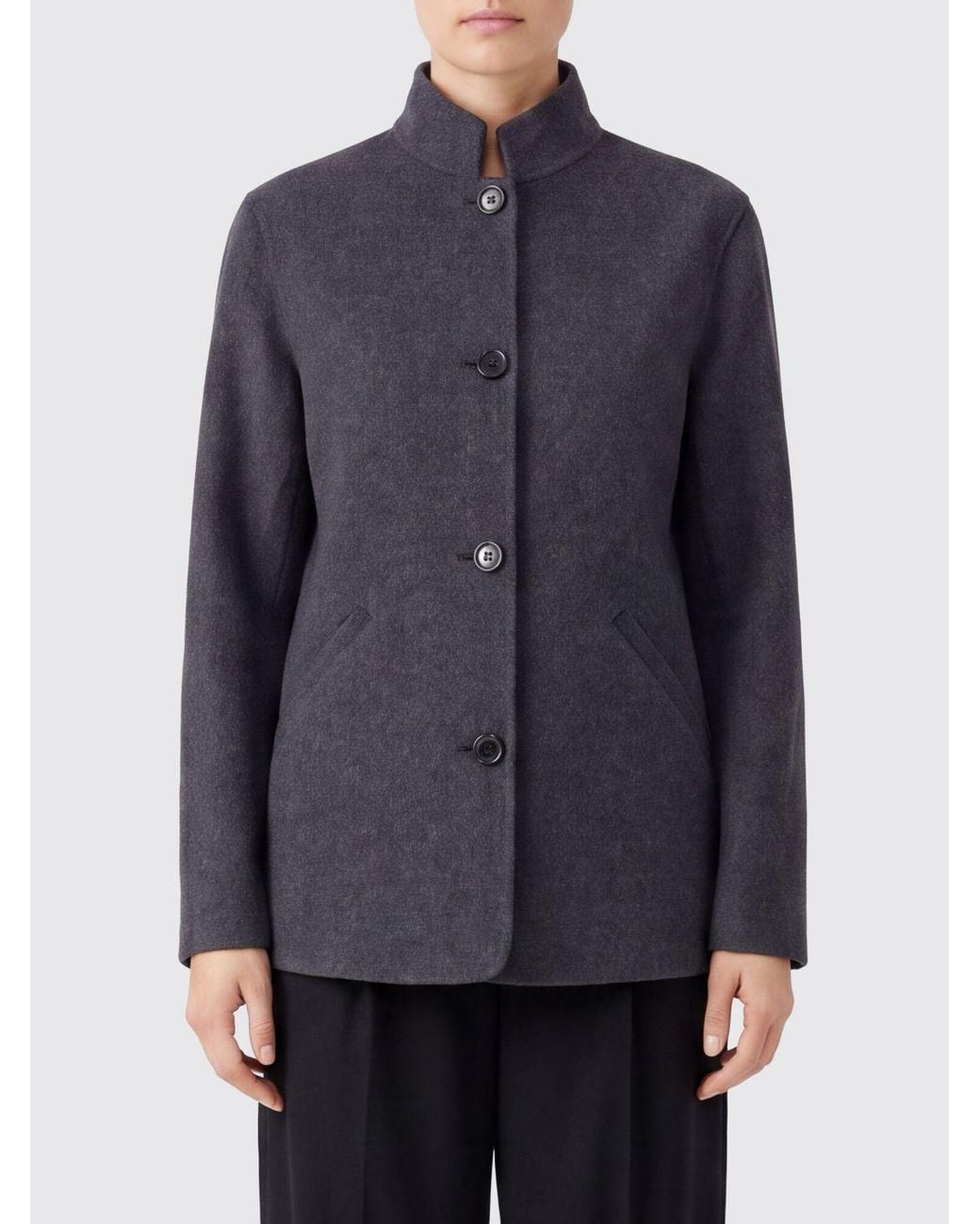 Cappotto Corto Monopetto di Aspesi in Blue