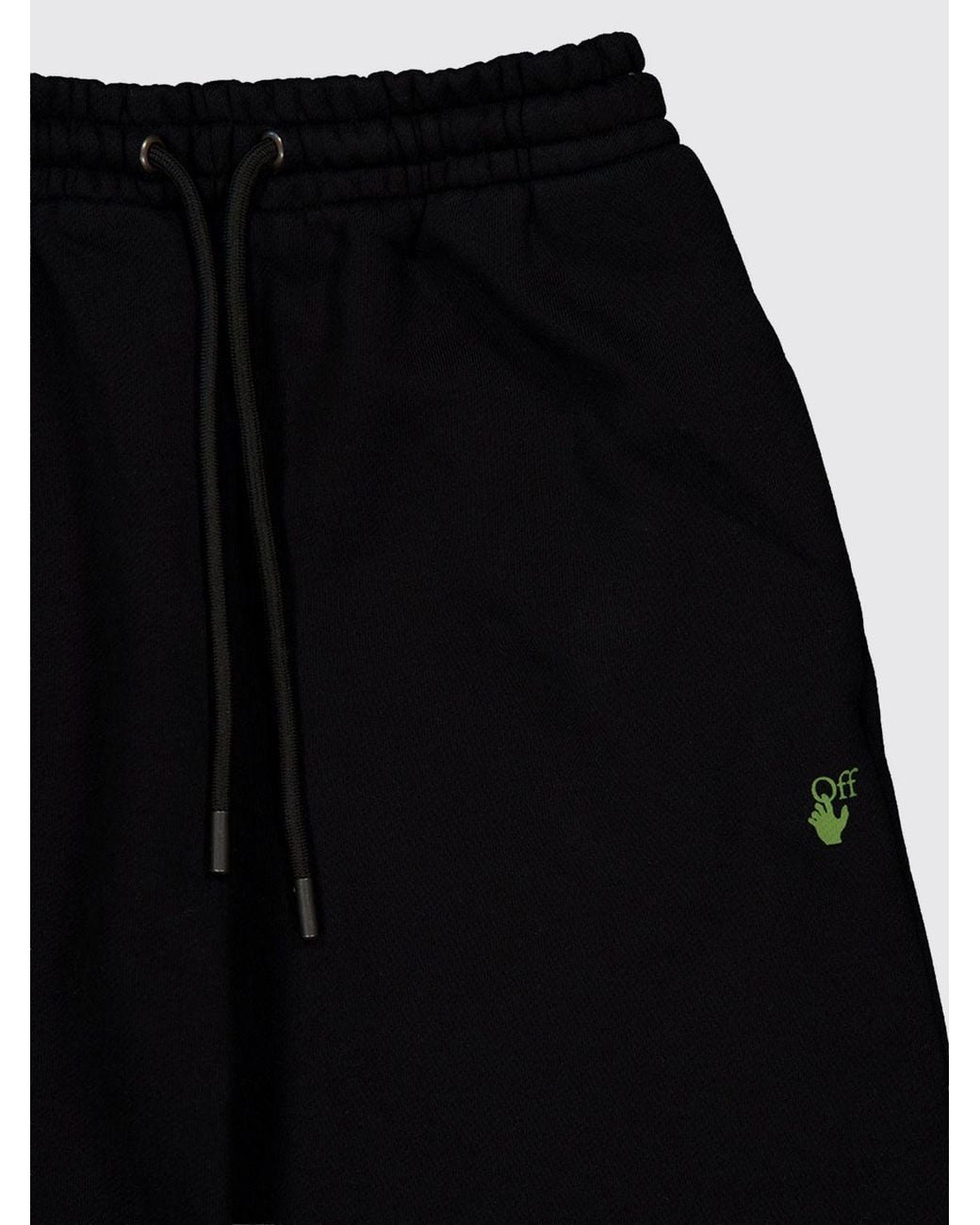 Off-White c/o Virgil Abloh Black Diagonal Stripes Cotton Jogging Bottoms for men
