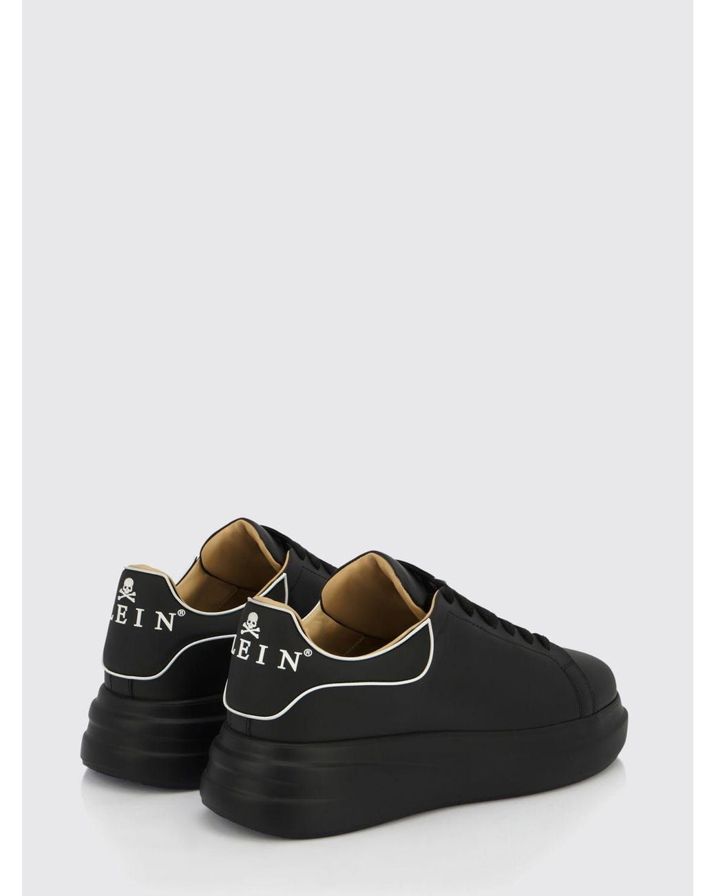 Philipp Plein Leder-Sneakers in Black für Herren