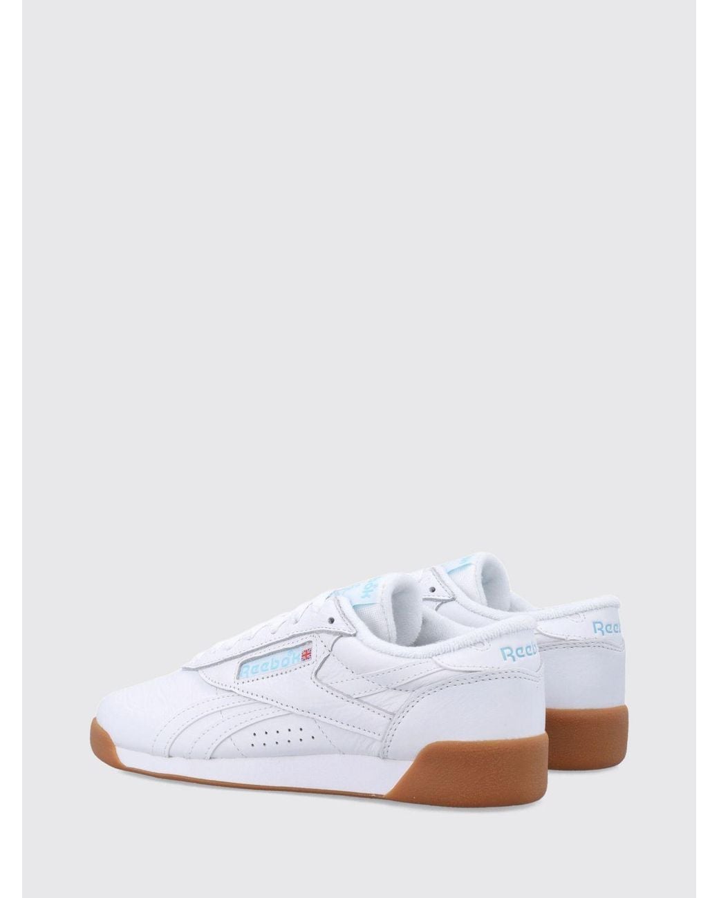 Reebok White Freestyle Low Leather Sneakers