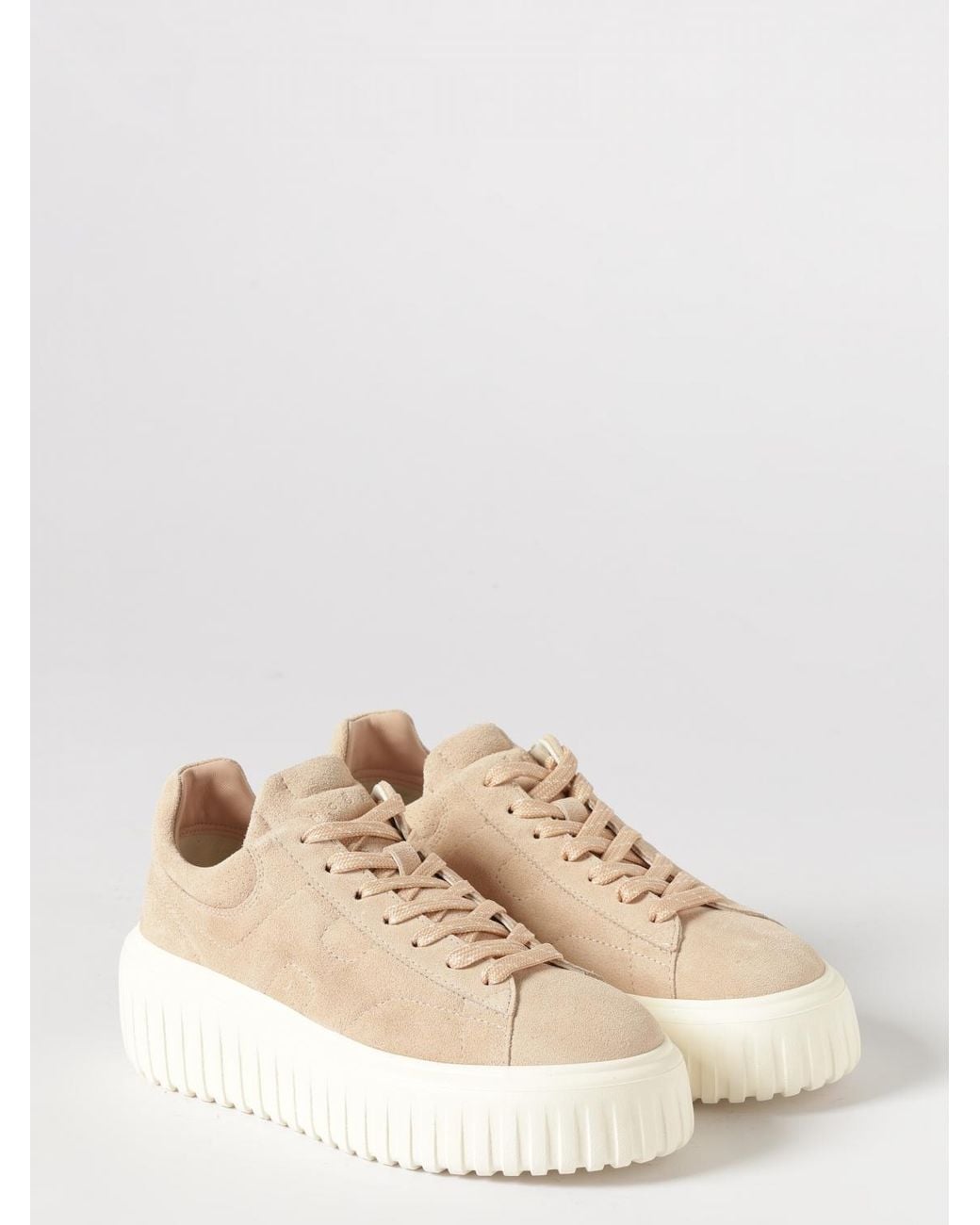 Hogan Natural H-Stripes Suede Sneakers