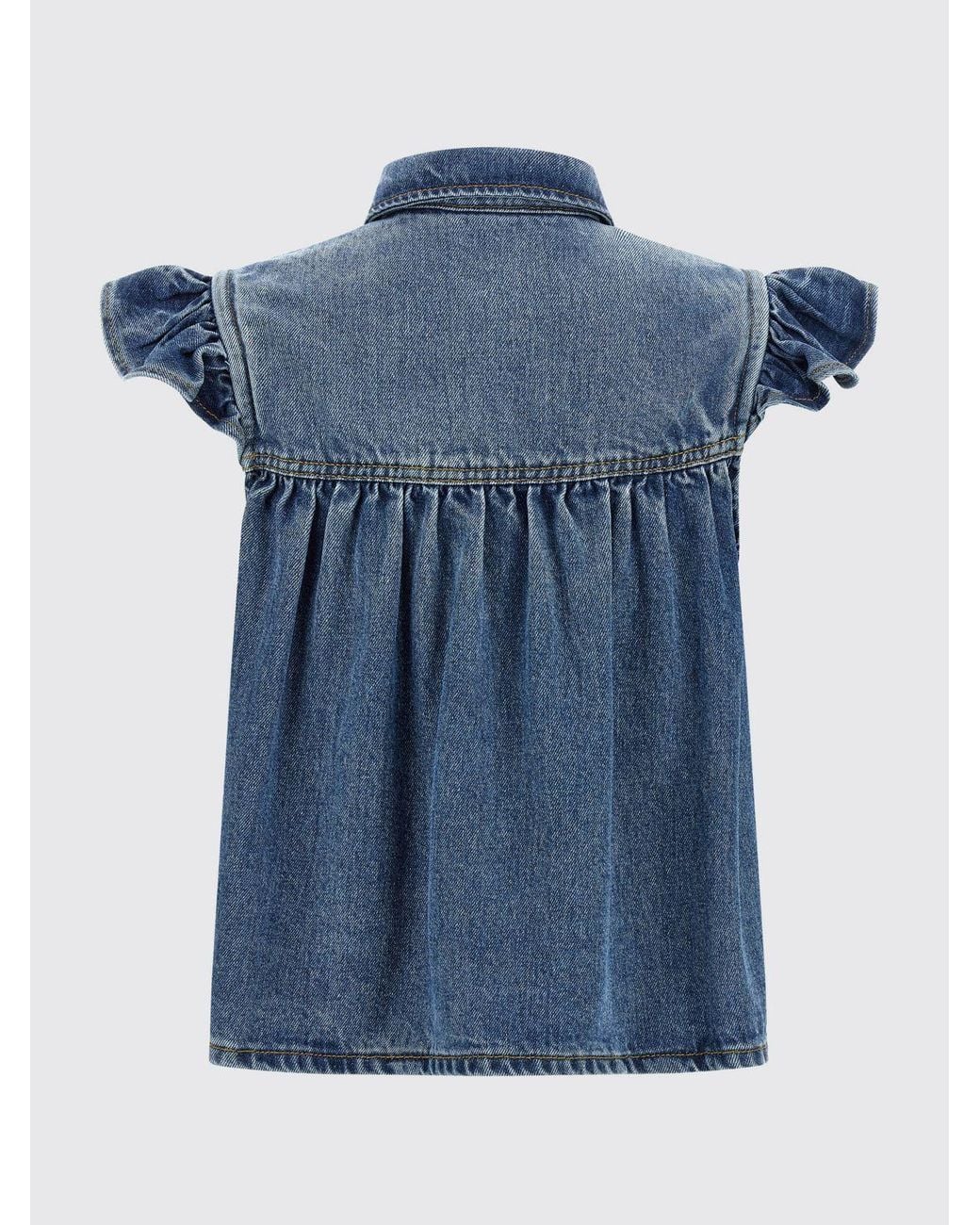 Ganni Blue Denim Top