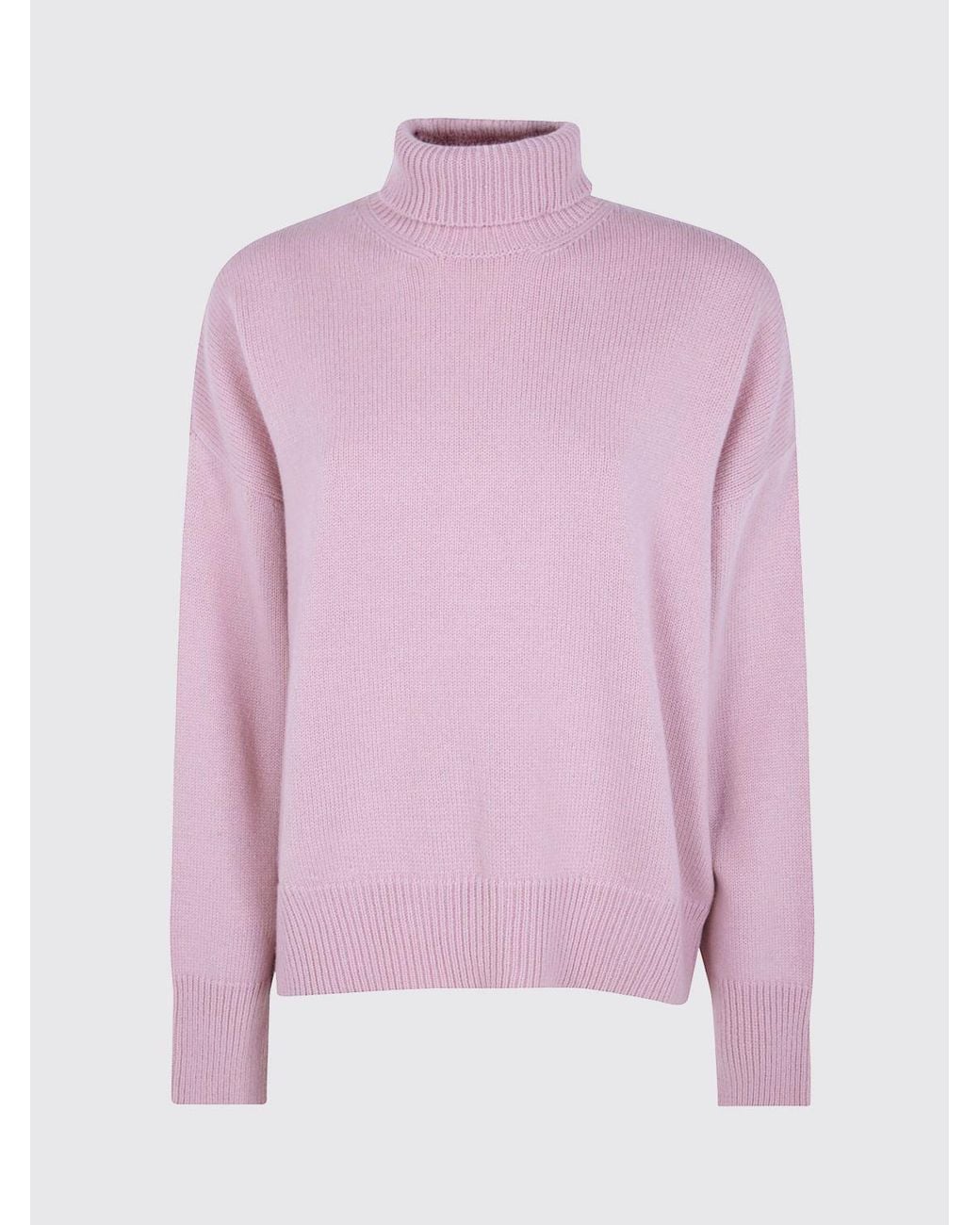 Mrz Red Dropped Shoulder Virgin Wool And Cashmere Turtleneck Jumper
