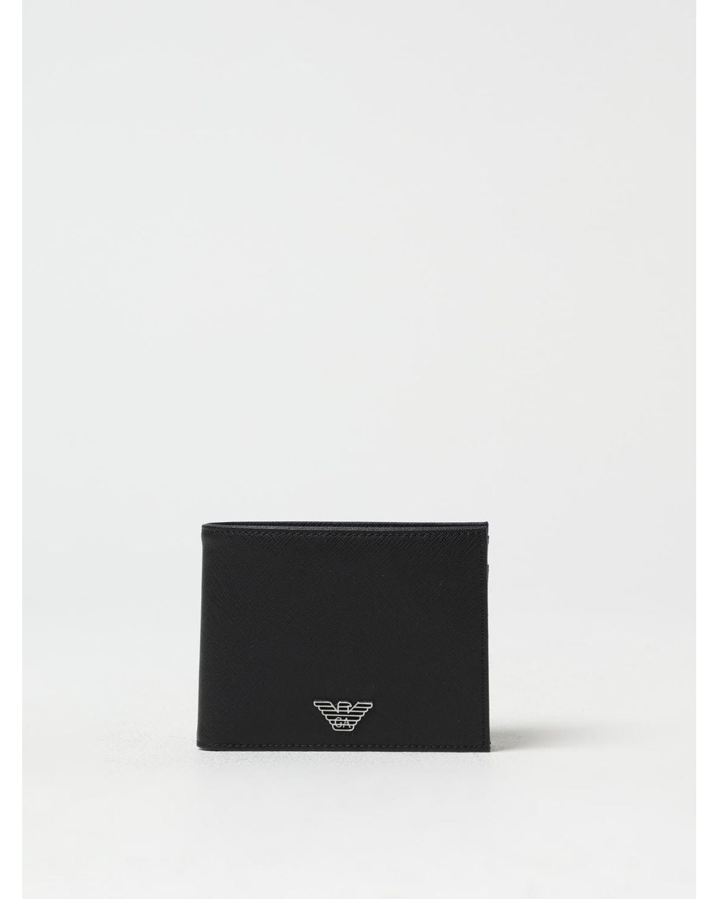 Emporio Armani White Saffiano Faux Leather Wallet for men