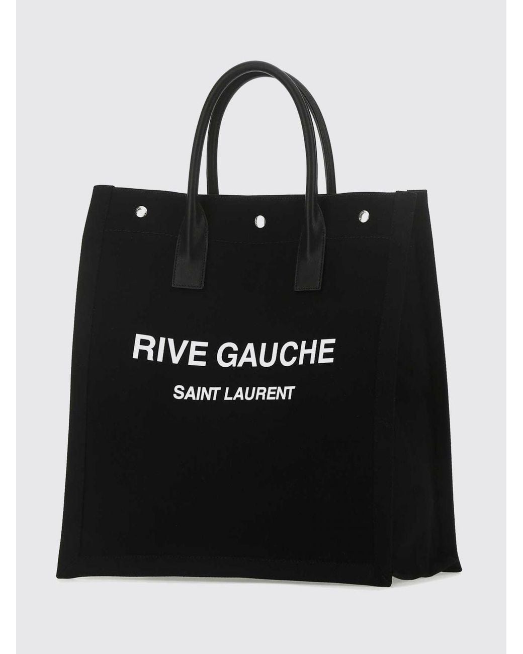 Saint Laurent Black Rive Gauche Large Tote Bag for men