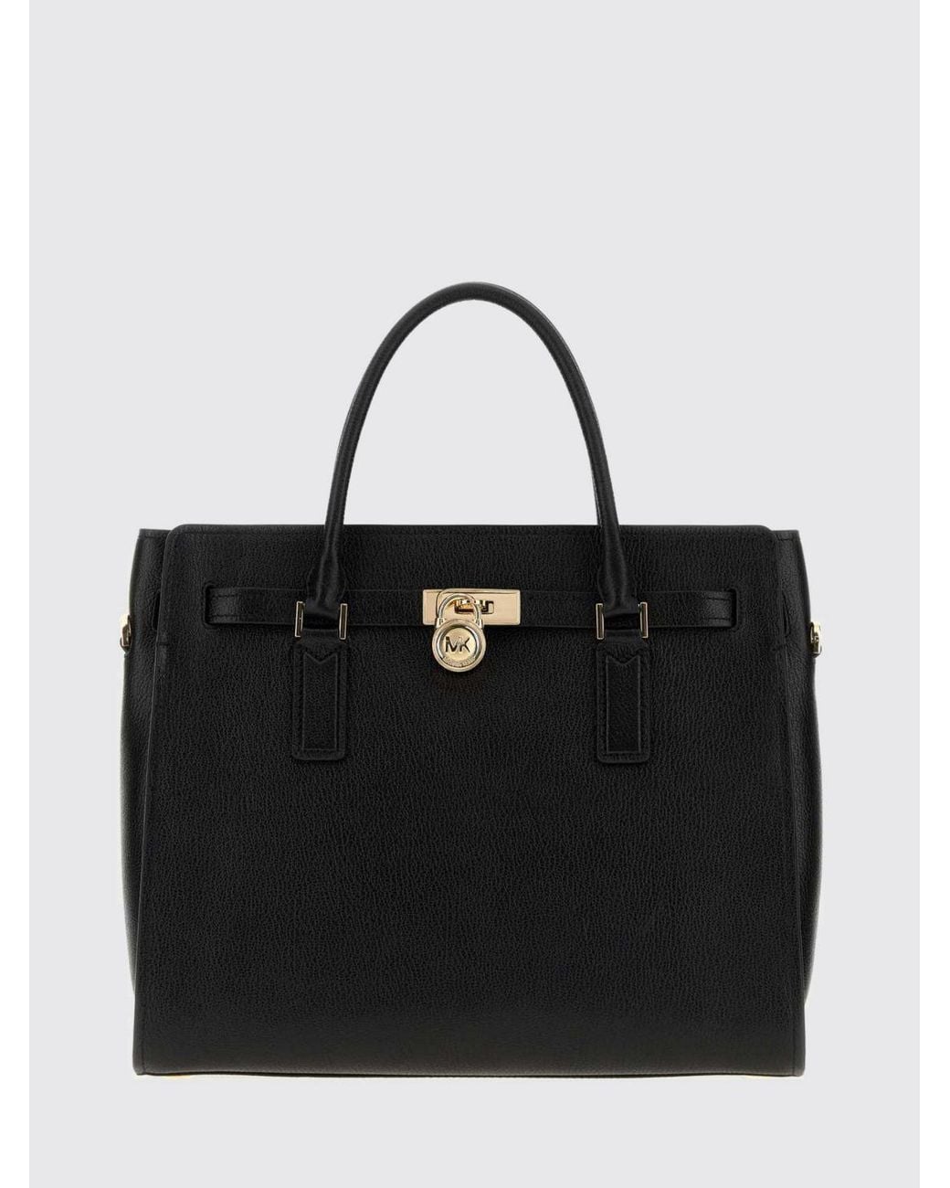 Michael Kors Black Hamilton Moderne Leather Tote Bag With Removable Strap