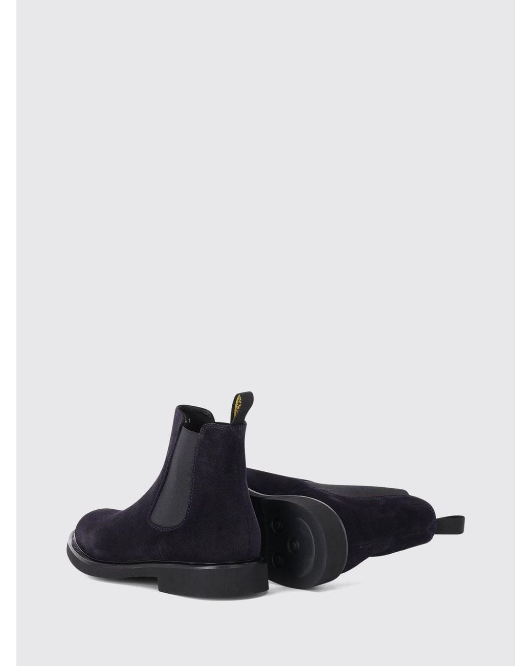 Doucal's Black Suede Chelsea Boots With Rear Pull Tab for men