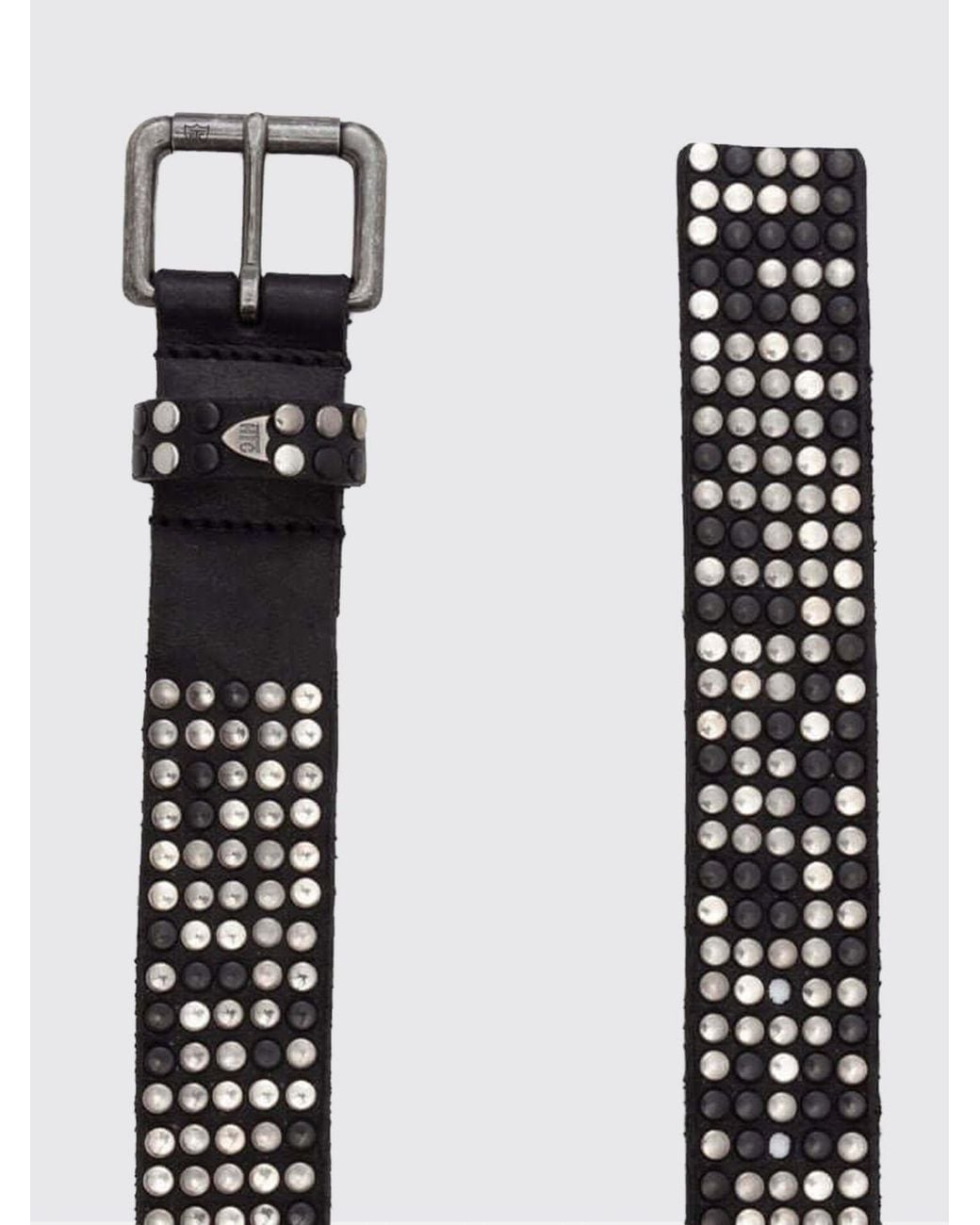 Cinturón De Piel Negra O Marrón Con Bordados Artesanales HTC de hombre de color Gray