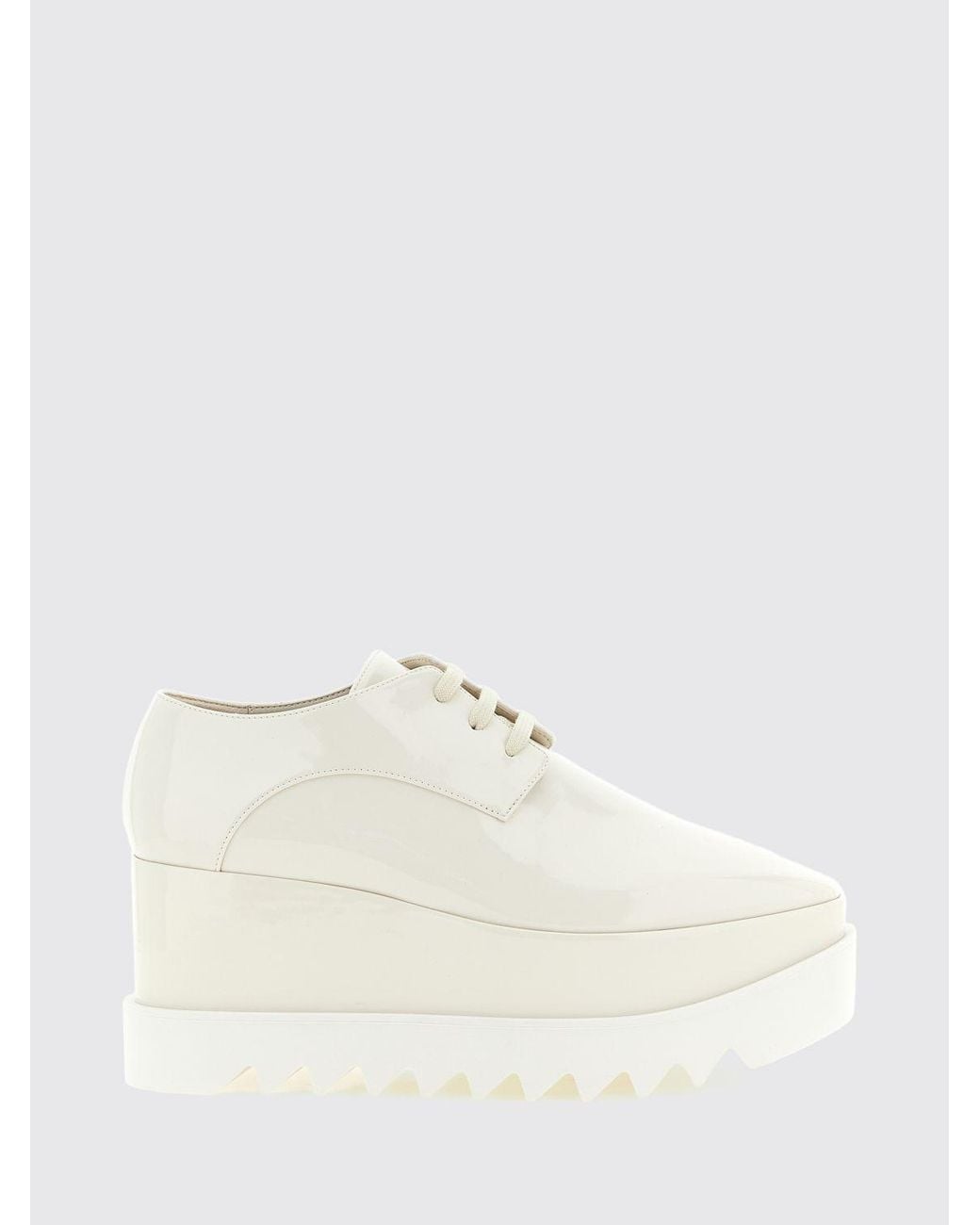 Stella McCartney Natural Elyse Platform Derby Shoes With Squared Toe