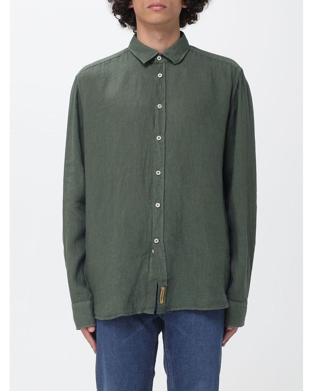 B.D. Baggies Green Basic Cotton Shirt for men
