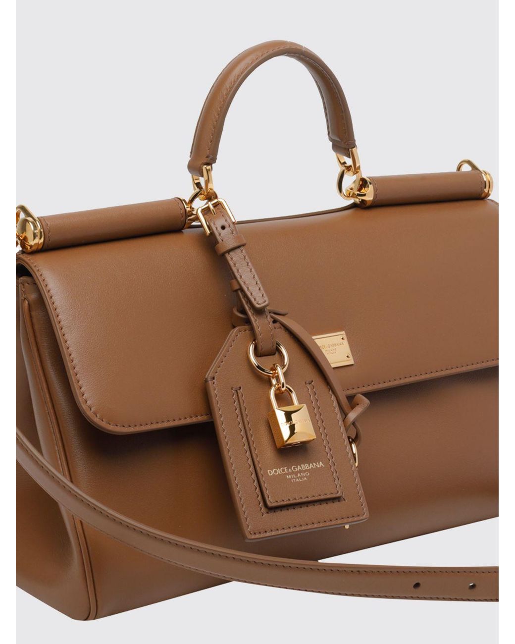 Dolce & Gabbana Brown Dolce &Amp Gabbana My Sicily Plongé Leather Bag