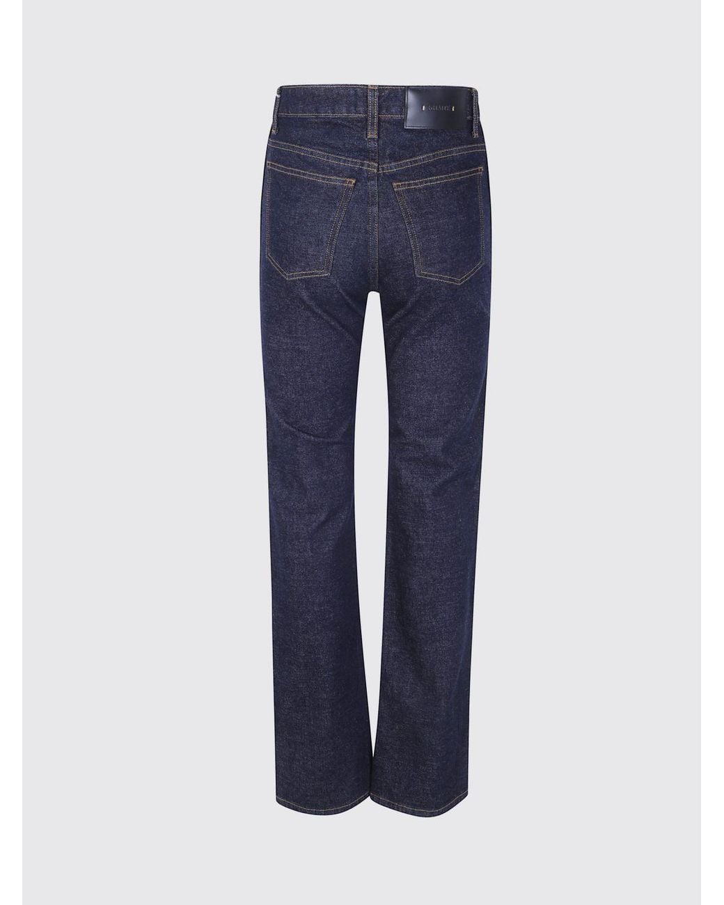 Khaite Blue Danielle High-Waisted Straight-Leg Jeans