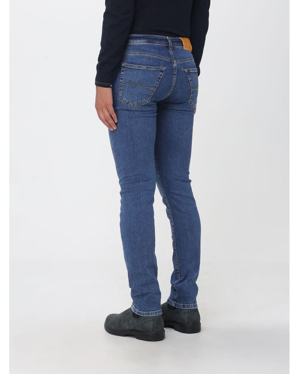Manuel Ritz Blue Slim Fit Stretch Skinny Jeans With Five Pockets for men
