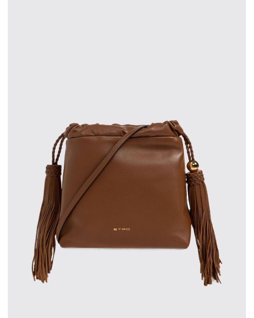 Etro Brown Kalispera Mini Bucket Bag