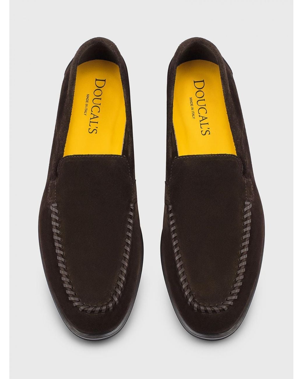 Doucal's White Suede Loafers for men