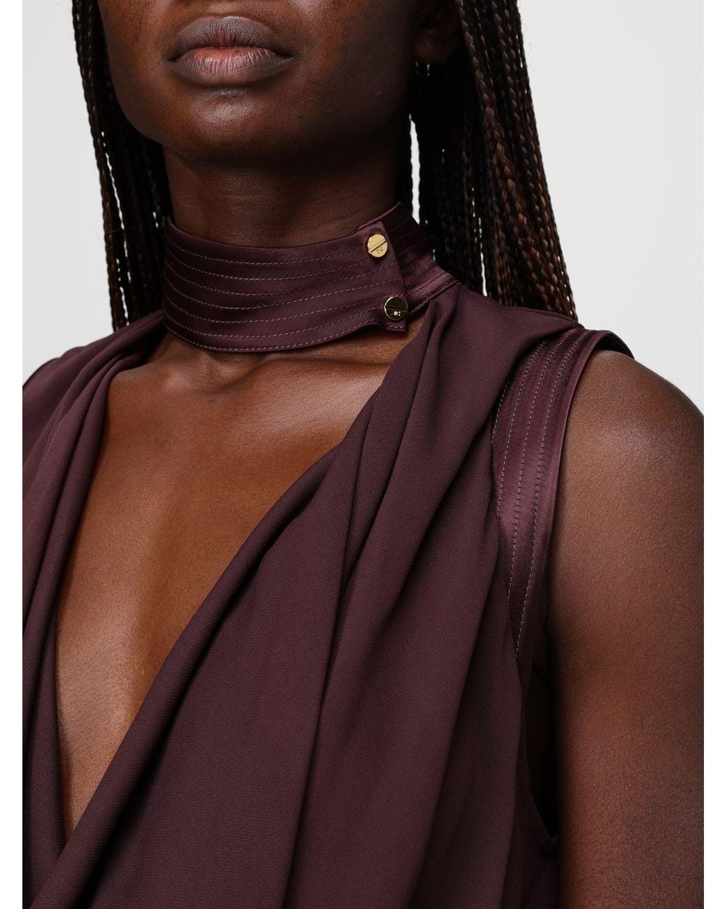 Elisabetta Franchi Red Viscose Top