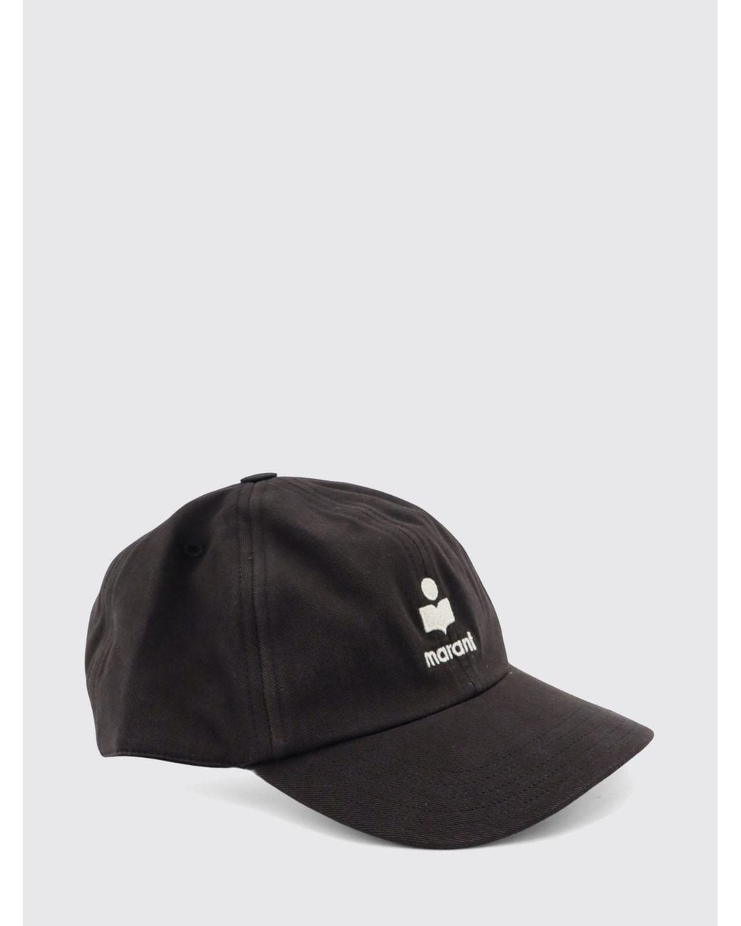 Isabel Marant Black Tomas Cotton Baseball Cap With Embroidered Logo
