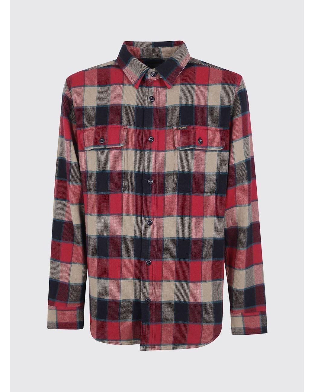 Filson Red Long-Sleeve Check Shirt for men