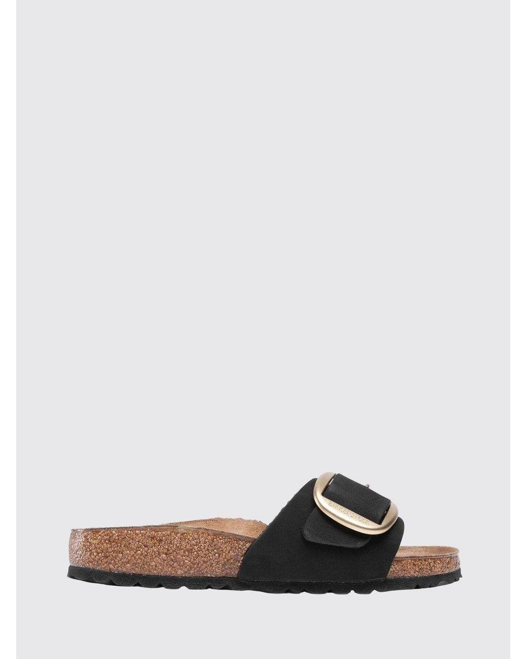 Birkenstock White Madrid Big Buckle Nubuck Sandal