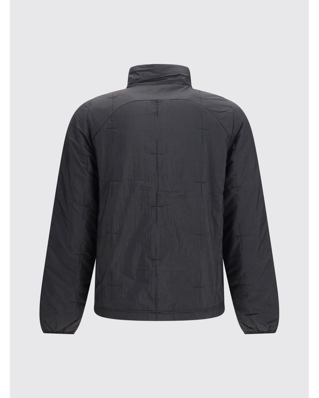 Roa Gray Lightweight Windproof Polyester Jacket With High Neck And Zip Closure for men