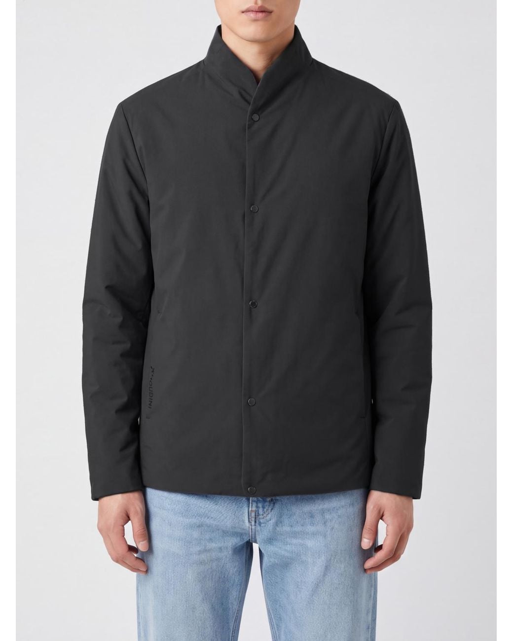 houdini Black Padded High Collar Blazer for men